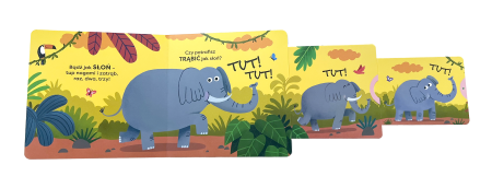 Wnetrze-ksiazeczki-z-ruchomymi-elementami-Zwierzaki-w-ruchu.-Badz-jak-slon-przedstawiajace-trabiace-slonie.-Ilustracja-zawiera-wysuwany-element.webp