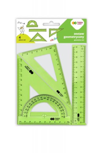 Przejdź do produktu Zestaw geometryczny 4 elementy; linijka 15c