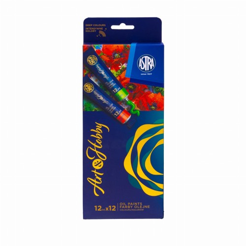 Przejdź do produktu Zestaw farb olejnych ART&HOBBY 12 kolx12m 9197