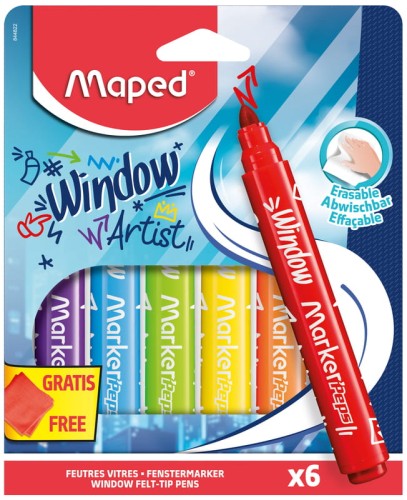 Przejdź do produktu Flamastry do szyb Window Marker Peps 6szt, Maped