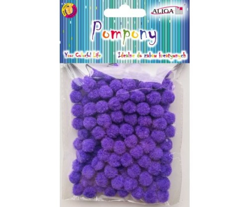 Przejdź do produktu Pompony O 1 cm. fioletowe Op. zawiera 120 szt