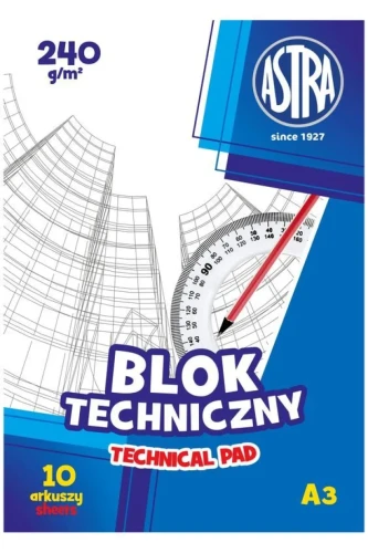 Przejdź do produktu BLOK TECHNICZNY ASTRA A3/10K 240G/M2 A'10 2624