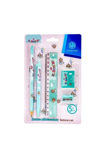 Przejdź do produktu Zestaw piśmienniczy ASTRAPEN ANIMALS 5 el. (linijk