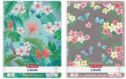 Przejdź do produktu Brulion na spirali, A4, 80k., kratka, Ladylike, Herlitz