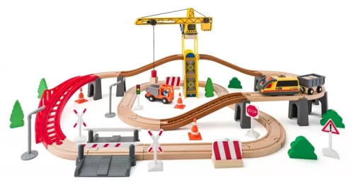 Przejdź do produktu WOODYLAND Kolejka drewn.Dźwig 70el 93073 30739