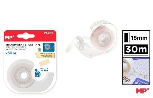 Przejdź do produktu Taśma biurowa przezroczysta z podajnikiem 18mm x 30m