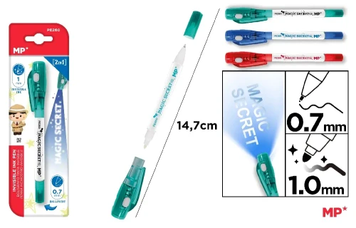 Przejdź do produktu Długopis Szpiegowski UV z podwójną końcówką  0.7/1.0mm