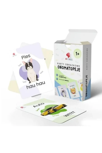 Przejdź do produktu Karty edukacyjne Onomatopeje 34 karty