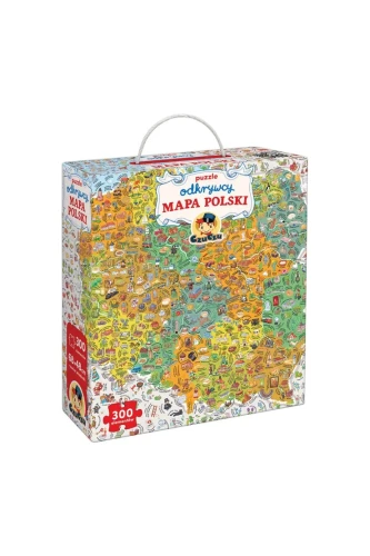 Przejdź do produktu CzuCzu Puzzle odkrywcy Mapa Polski 300el