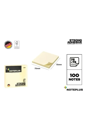 Przejdź do produktu Karteczki samoprzylepne noteplus 75mm x 75mm 100K żółte