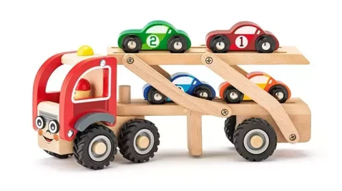 Przejdź do produktu WOODYLAND Ciężarówka z wyścigówkami 90790 07908