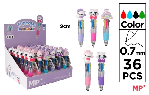 Przejdź do produktu Długopis MINI 4w1 0.7mm Kotki & Tęcza