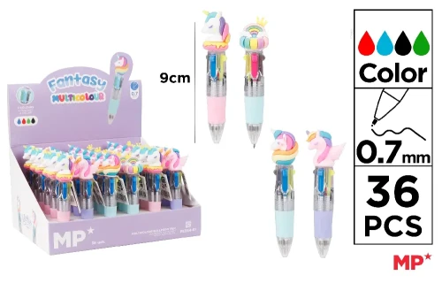 Przejdź do produktu Długopis MINI 4w1 0.7mm Jednorożce