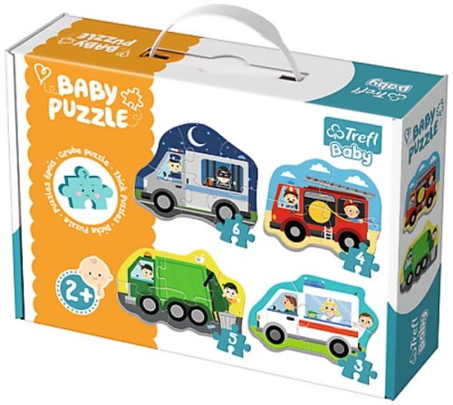 Przejdź do produktu Puzzle Baby classic Pojazdy i zawody.  36071 Trefl