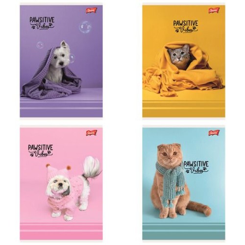Przejdź do produktu Zeszyt A5 32k krata laminowany PAWSITIVE VIBES