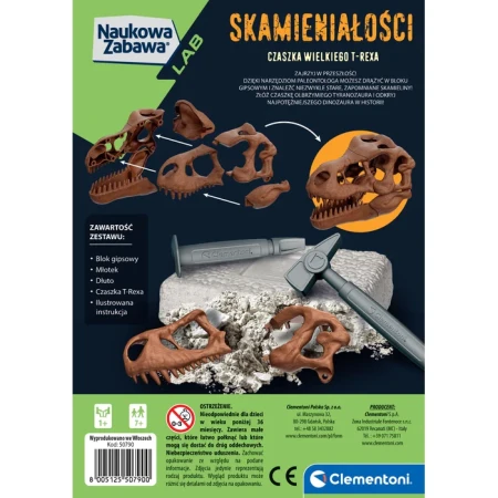 Clementoni Naukowa zabawa. Skamieniałości. Czaszka 3.webp