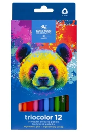Kredki Triocolor Niedźwiedź 12 kolorów Koh-I-Noor.webp