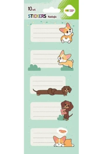 Przejdź do produktu Naklejki na ZESZYTY - Corgi Team, 86x255 mm, Happy Color