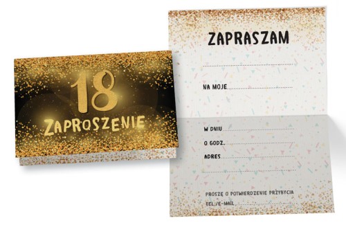 Przejdź do produktu Zaproszenie ZZ-082 Urodziny 18