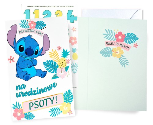 Przejdź do produktu Karnet DHS-028 Urodziny (Stitch - wymienne cyfry)