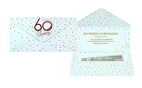Przejdź do produktu Koperta podarunkowa KOP-057 Urodziny 60 Elite