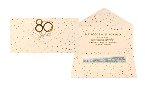 Przejdź do produktu Koperta podarunkowa KOP-059 Urodziny 80 Elite