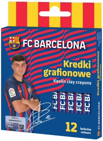 Kredki grafionowe okrągłe FC Barcelona - 12 kolor(2).webp