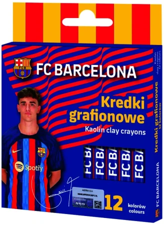 Kredki grafionowe okrągłe FC Barcelona - 12 kolor.webp