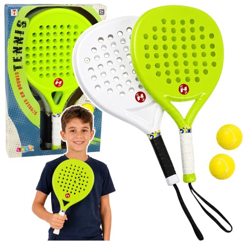 Przejdź do produktu 29900 Zestaw Sportowy Do Gry W Tenisa Plażowego Ogrodowego Paletki Piłki Piankowe - LEAN Toys 5907990206755
