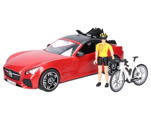 Przejdź do produktu BRUDER czerwony roadster z rowerem 03485
