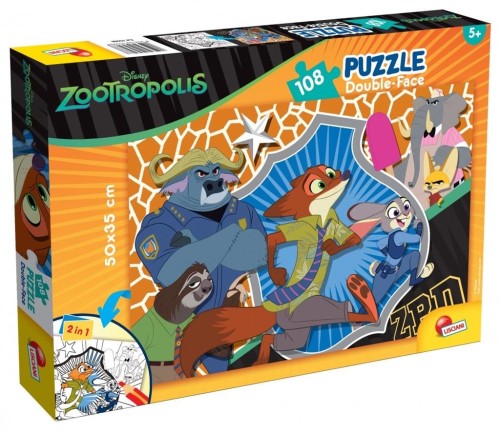 Przejdź do produktu Puzzle 108el Zootropolis Lisciani