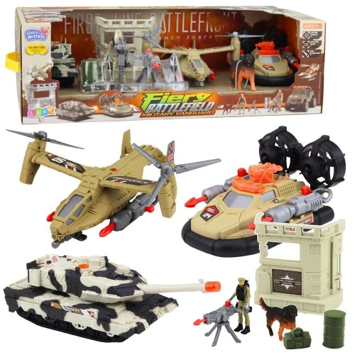 Przejdź do produktu 30538 Zestaw Militarny Wojskowy Helikopter Czołg Poduszkowiec Żołnierz Baza - LEAN Toys