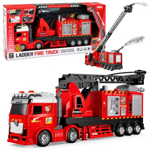 Przejdź do produktu 29866 Wóz Strażacki z Wysięgnikiem Wysuwany Do 69cm Światła Dźwięki Armatka Wodna - LEAN Toys