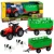 29801 Traktor z Przyczepą Do Transportu Zwierząt Figurki Krów Światła Dźwięki 4 el.webp