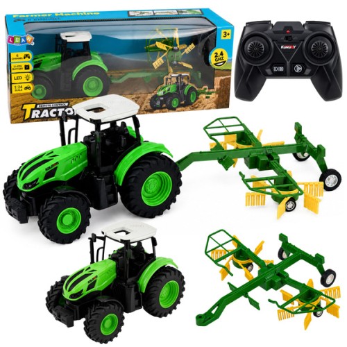 Przejdź do produktu 29764 Traktor Rolniczy ze Zgrabiarką Zdalnie Sterowany RC Światła 1:24 - LEAN Toys
