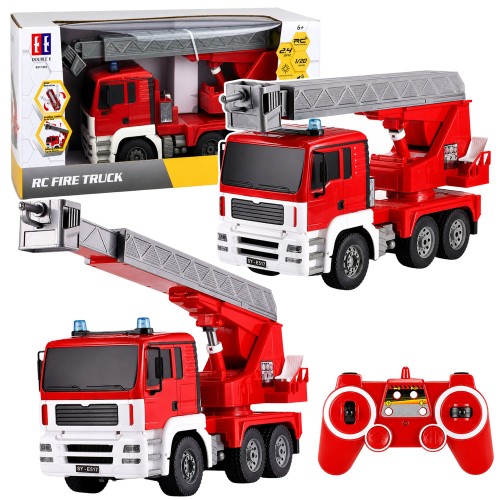 Przejdź do produktu 29707 Wóz Strażacki z Obrotowym Wysięgnikiem 660° Zdalnie Sterowany RC 1:20 - LEAN Toys