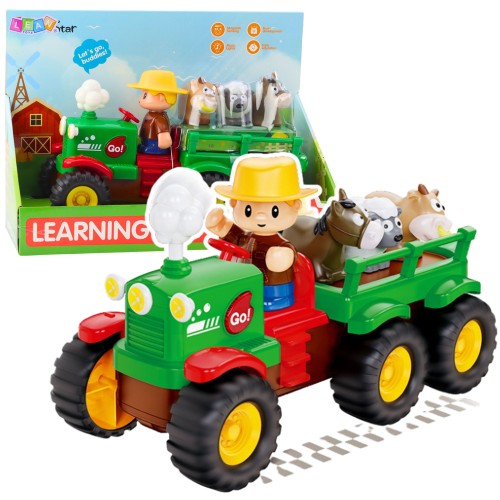 Przejdź do produktu 28647 Traktor Edukacyjny Interaktywny Dla Malucha Zwierzęta Światła Dźwięki - LEAN Toys 5905991086505