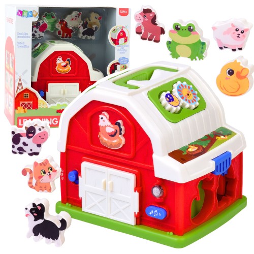 Przejdź do produktu 28646 Interaktywny Domek Farma Muzyczna Stodoła Ze Zwierzętami Światła Dźwięki - LEAN Toys