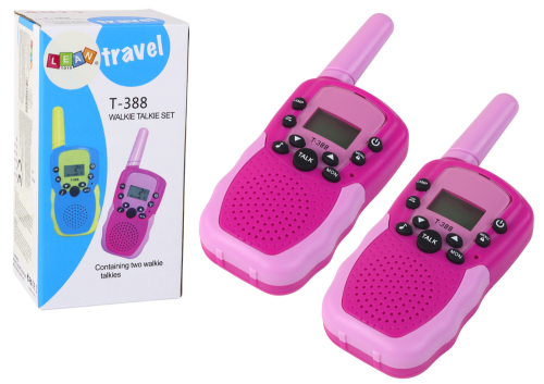 Przejdź do produktu 17282 Walkie Talkie Krótkofalówki Różowe Zasięg 3km Dla Dzieci - LEAN Toys 5905991001058