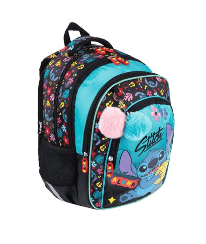 Przejdź do produktu Plecak STITCH do szkoły 3 komory - do klasy 1-3 St.Majewski BP58 - MINT ALOHA miętowy 22L
