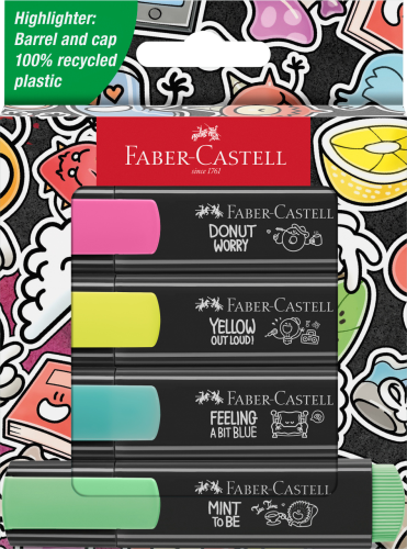 Przejdź do produktu Zakreślacze 4 kolory Edycja Graffiti Faber Castell