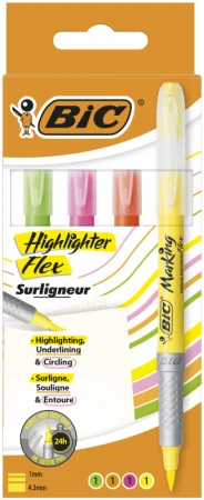 Zakreślacz Highlighter Flex 4 kolory, BiC.jpg