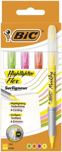 Przejdź do produktu Zakreślacz Highlighter Flex 4 kolory, BiC