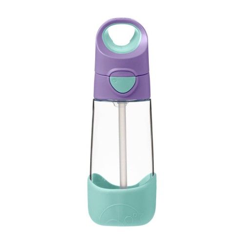 Przejdź do produktu Butelka tritanowa ze słomką 450 ml, Lilac Pop, b.box