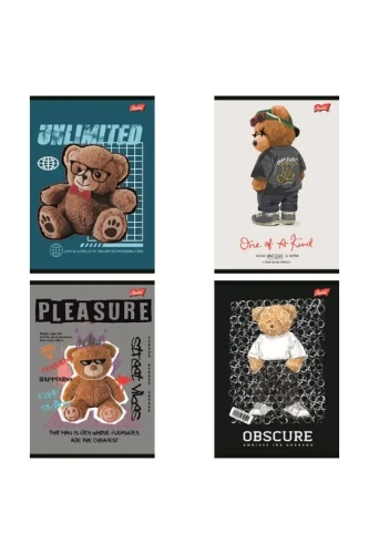 Przejdź do produktu Zeszyt A5 Unlimited Bear 60 kartek w kratkę – mix wzorów