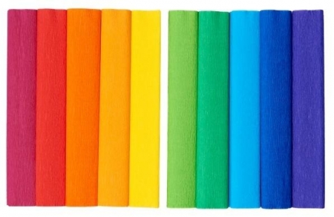 Przejdź do produktu BIBUŁA MARSZCZONA MINI 25X200 MIX TĘCZOWA