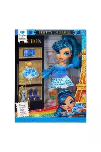 Przejdź do produktu Lalka Rainbow High Pretty in Paris Skyler Bradshaw – modowa lalka z akcesoriami i pieskiem