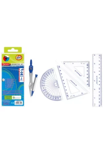 Przejdź do produktu Cyrkiel + zestaw geometryczny
