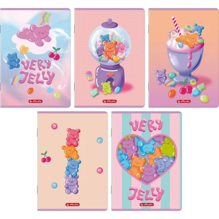 Herlitz Standard Jelly A5 32 kartki w trzy linie – kolorowy zeszyt do nauki pisania.jpg