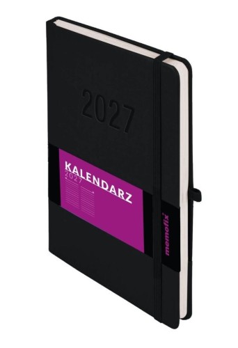 Przejdź do produktu Kalendarz 2027 Memofix B5 DNS czarny Antra – dzienny kalendarz książkowy